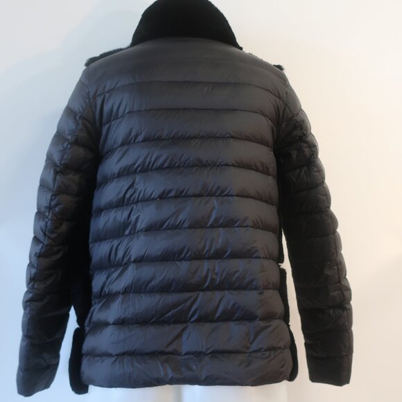 Womens Linda Richards Luxury Black Genuine Rex Rabbit Fur Puffer Jacket Coat XS - Picture 8 of 12